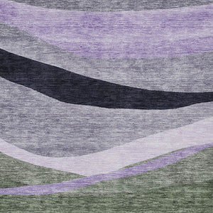 Homeroots 3' Abstract Artichoke Green And Black Area Rug - Washable, Durable, Stylish For Indoor Or Outdoor Use 5' X 8' Polyester 603666