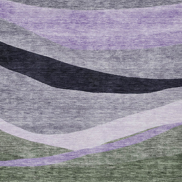 Homeroots 3' Abstract Artichoke Green And Black Area Rug - Washable, Durable, Stylish For Indoor Or Outdoor Use 5' X 8' Polyester 603666