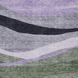 Homeroots 3' Abstract Artichoke Green And Black Area Rug - Washable, Durable, Stylish For Indoor Or Outdoor Use 8' X 10' Polyester 603668