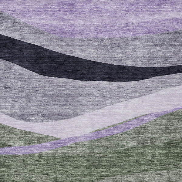 Homeroots 3' Abstract Artichoke Green And Black Area Rug - Washable, Durable, Stylish For Indoor Or Outdoor Use 8' X 10' Polyester 603668