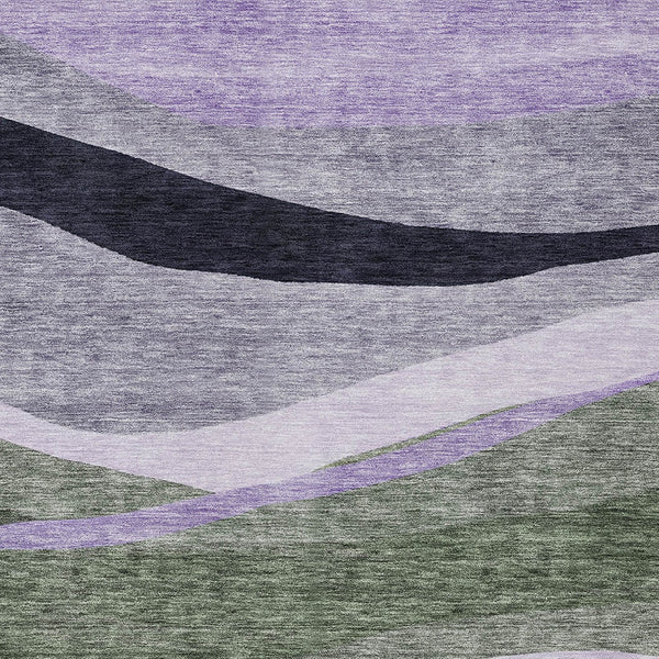 Homeroots 3' Abstract Artichoke Green And Black Area Rug - Washable, Durable, Stylish For Indoor Or Outdoor Use 9' X 12' Polyester 603669