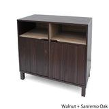 Christopher Knight Home® - Noble House - Nicholas 2-Shelf Walnut Finished Faux Wood Cabinet with Sanremo Oak Interior