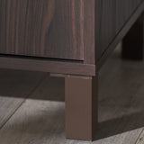 Christopher Knight Home® - Noble House - Nicholas 2-Shelf Walnut Finished Faux Wood Cabinet with Sanremo Oak Interior