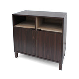 Christopher Knight Home® - Noble House - Nicholas 2-Shelf Walnut Finished Faux Wood Cabinet with Sanremo Oak Interior