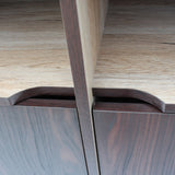 Christopher Knight Home® - Noble House - Nicholas 2-Shelf Walnut Finished Faux Wood Cabinet with Sanremo Oak Interior