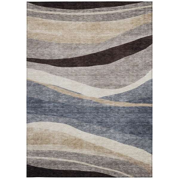 Homeroots 3' Abstract Artichoke Green And Black Area Rug - Washable, Durable, Stylish For Indoor Or Outdoor Use 3' X 5' Polyester 603677