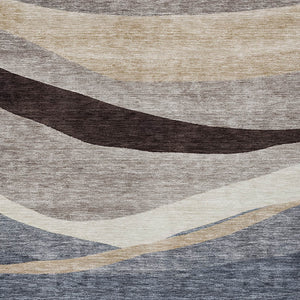 Homeroots 3' Abstract Artichoke Green And Black Area Rug - Washable, Durable, Stylish For Indoor Or Outdoor Use 8' X 10' Polyester 603680