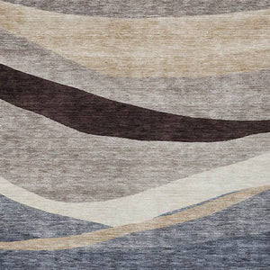 Homeroots 3' Abstract Artichoke Green And Black Area Rug - Washable, Durable, Stylish For Indoor Or Outdoor Use 9' X 12' Polyester 603681