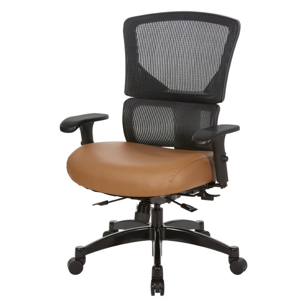 OSP Home Furnishings Big and Tall Ergonomic Office Chair with Breathable Matrix Back and Lumbar Support 639-3T1763-R113