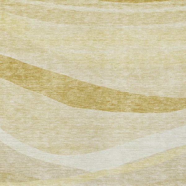 Homeroots 3' Artichoke Green And Ivory Abstract Washable Area Rug For Indoor And Outdoor Spaces, Durable Design 3' X 5' Polyester 603713