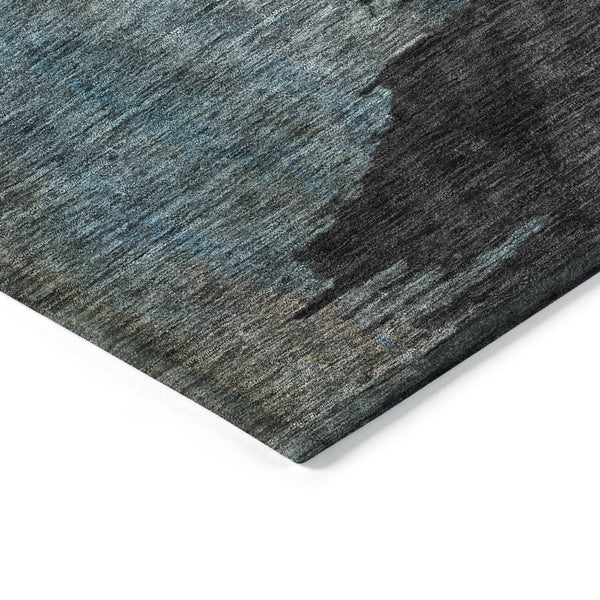 Homeroots 3' Copper Green And Gray Abstract Washable Area Rug - Perfect For Indoor And Outdoor Spaces! 3' X 5' Polyester 603719
