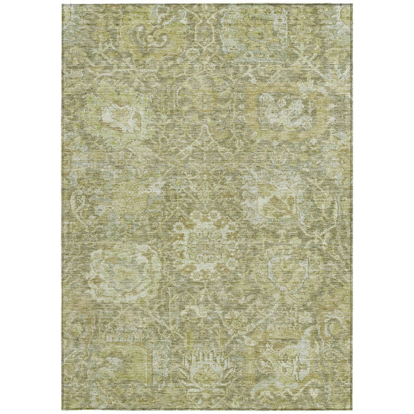 Homeroots 3' Stylish Chocolate And Aqua Damask Washable Area Rug For Indoor And Outdoor Spaces, Durable Design 3' X 5' Polyester 603749