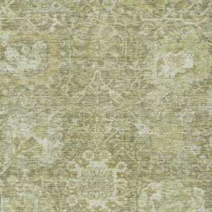 Homeroots 3' Stylish Chocolate And Aqua Damask Washable Area Rug For Indoor And Outdoor Spaces, Durable Design 8' X 10' Polyester 603752