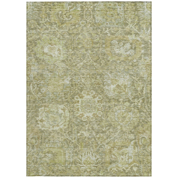 Homeroots 3' Stylish Chocolate And Aqua Damask Washable Area Rug For Indoor And Outdoor Spaces, Durable Design 9' X 12' Polyester 603753