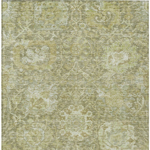 Homeroots 3' Stylish Chocolate And Aqua Damask Washable Area Rug For Indoor And Outdoor Spaces, Durable Design 9' X 12' Polyester 603753