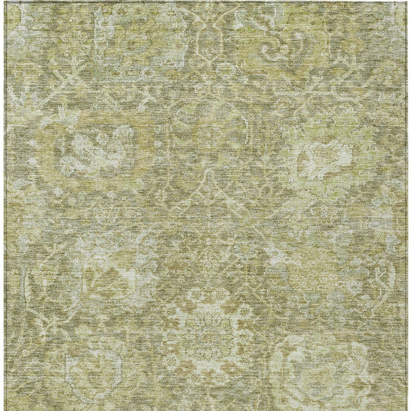 Homeroots 3' Stylish Chocolate And Aqua Damask Washable Area Rug For Indoor And Outdoor Spaces, Durable Design 9' X 12' Polyester 603753