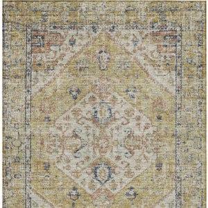 Homeroots 3' Transform Your Space With A Wheat Terra Cotta And Black Oriental Washable Area Rug For Any Setting 8' X 10' Polyester 603800