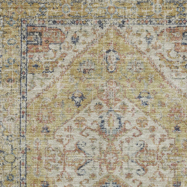 Homeroots 3' Transform Your Space With A Wheat Terra Cotta And Black Oriental Washable Area Rug For Any Setting 8' X 10' Polyester 603800
