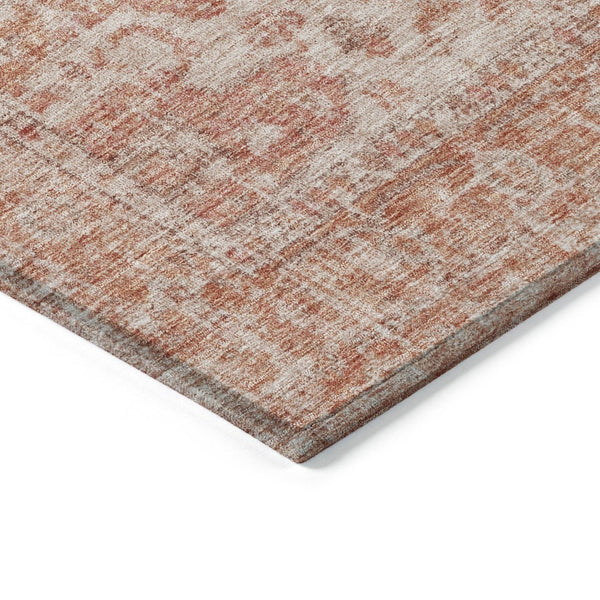 HomeRoots 9' X 12' Coral and Pink Oriental Washable Area Rug – Durable, Stylish for Indoor & Outdoor Spaces! 603807
