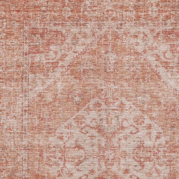 HomeRoots 9' X 12' Coral and Pink Oriental Washable Area Rug – Durable, Stylish for Indoor & Outdoor Spaces! 603807