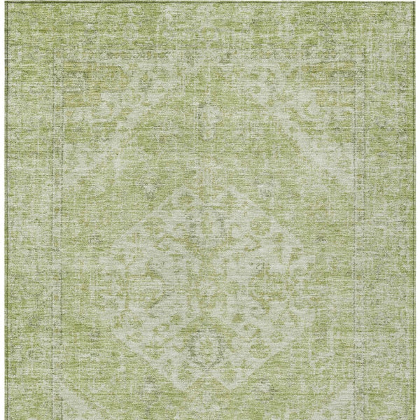 HomeRoots 5' Elegant Sage and Ivory Oriental Indoor Outdoor Area Rug – Durable, Washable, Timeless Design 5' X 8' 603816