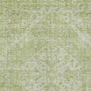 HomeRoots 5' Elegant Sage and Ivory Oriental Indoor Outdoor Area Rug – Durable, Washable, Timeless Design 5' X 8' 603816
