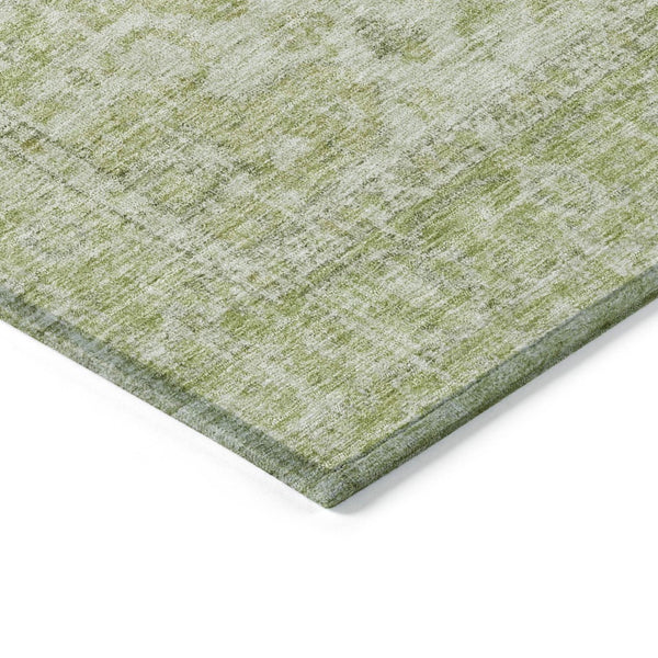 HomeRoots 5' Elegant Sage and Ivory Oriental Indoor Outdoor Area Rug – Durable, Washable, Timeless Design 8' Round 603817