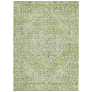 HomeRoots 5' Elegant Sage and Ivory Oriental Indoor Outdoor Area Rug – Durable, Washable, Timeless Design 8' X 10' 603818