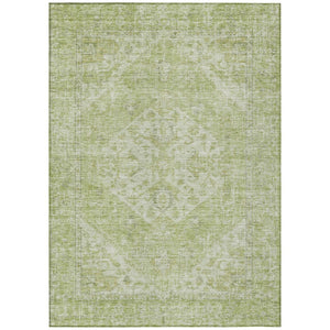 HomeRoots 9' X 12' Sage And Ivory Oriental Rug - Durable, Washable Design for Indoor & Outdoor Elegance 603819