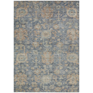 Homeroots 3' Artichoke Green And Gray Damask Washable Area Rug For Stylish Indoor And Outdoor Spaces 3' X 5' Polyester 603845