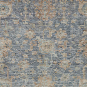 Homeroots 3' Artichoke Green And Gray Damask Washable Area Rug For Stylish Indoor And Outdoor Spaces 5' X 8' Polyester 603846