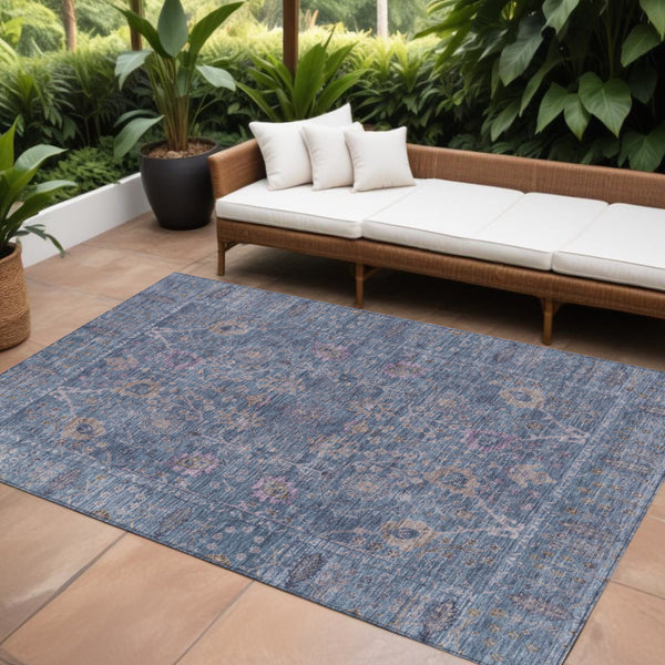 Homeroots 3' Beige Brown And Green Oriental Washable Rug - Perfect For Indoor Or Outdoor Spaces, Durable Design 8' X 10' Polyester 603878