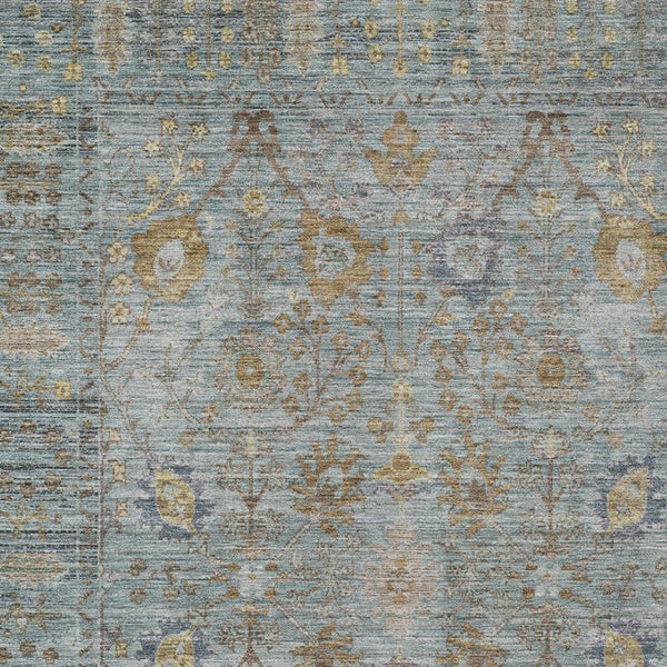 Homeroots 3' Beige Brown And Green Oriental Washable Rug - Perfect For Indoor Or Outdoor Spaces, Durable Design 3' X 5' Polyester 603887