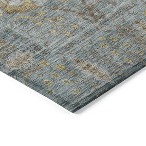 Homeroots 3' Beige Brown And Green Oriental Washable Rug - Perfect For Indoor Or Outdoor Spaces, Durable Design 5' X 8' Polyester 603888