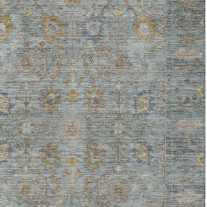 Homeroots 3' Beige Brown And Green Oriental Washable Rug - Perfect For Indoor Or Outdoor Spaces, Durable Design 5' X 8' Polyester 603888