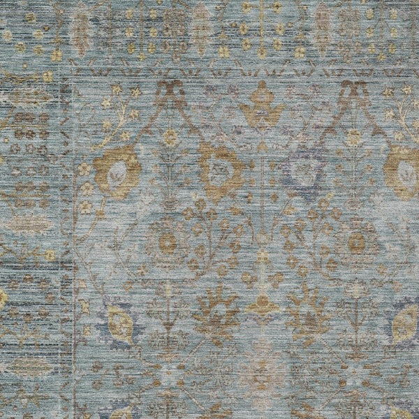 Homeroots 3' Beige Brown And Green Oriental Washable Rug - Perfect For Indoor Or Outdoor Spaces, Durable Design 8' X 10' Polyester 603890