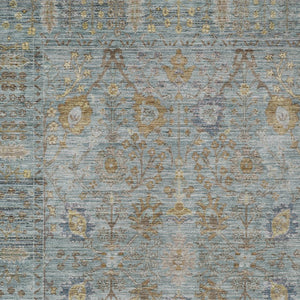 Homeroots 3' Beige Brown And Green Oriental Washable Rug - Perfect For Indoor Or Outdoor Spaces, Durable Design 10' X 14' Polyester 603892