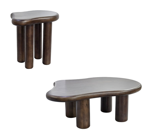 Basset Mirror Camden End Table - Modern Elegance In Solid Wood With Royal Mango Finish For Stylish Living Spaces Brown Wood 6039-lr-220
