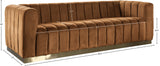 Marlon Saddle Velvet Sofa 603Saddle-S Meridian Furniture