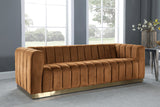 Marlon Saddle Velvet Sofa 603Saddle-S Meridian Furniture