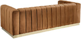 Marlon Saddle Velvet Sofa 603Saddle-S Meridian Furniture