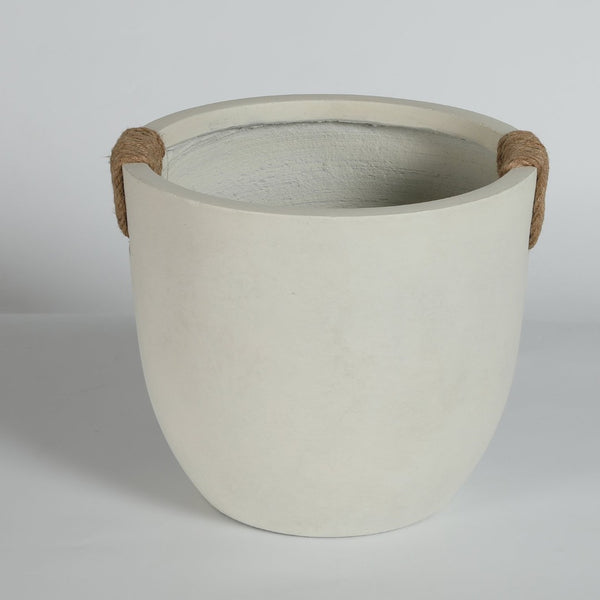 English Elm Round Concrete Sculptural Planter Duo Handcrafted Porous Finish Patio Garden Home W347P465313