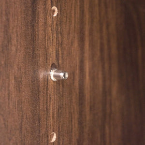 English Elm K&K Kitchen Island with Tilt-Out Trash Can, Drop Leaf Counter, Adjustable Shelf, Rolling Cart Walnut Brown WF326381AAZ