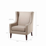 Madison Park Barton Modern/Contemporary Wing Chair FPF18-0152 Taupe