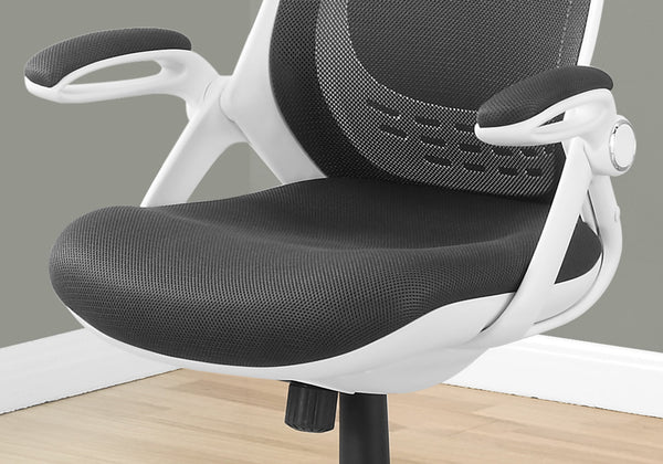 English Elm Office Juvenile Ergonomic Desk Chair with Breathable Mesh Back, Padded Seat, Swivel Mobility and Tilt Control White 28 L x 13 W x 25 H B2710P219671