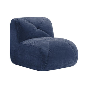 English Elm Armless Modular Cloud Sofa Plush Velvet Tufted Cushions for Modern Living Rooms Blue W714P387037