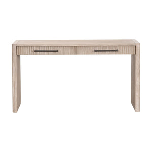 Essentials for Living Halloway Acacia Wood Console Table with Reeded Drawers and Antique Bronze Handles 6040.NG