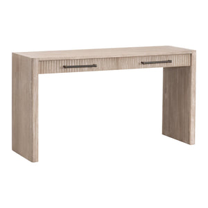 Essentials for Living Halloway Acacia Wood Console Table with Reeded Drawers and Antique Bronze Handles 6040.NG