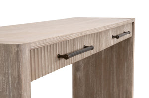 Essentials for Living Halloway Acacia Wood Console Table with Reeded Drawers and Antique Bronze Handles 6040.NG