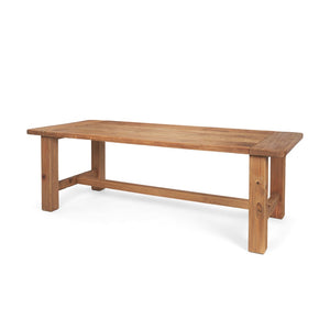 HomeRoots 95" Natural Reclaimed Wood Trestle Dining Table – Rustic Charm for Farmhouse & Family Gatherings 604016
